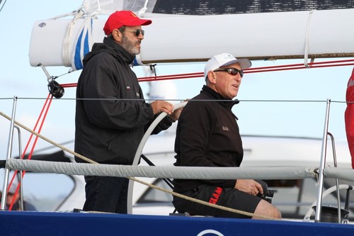 David Nathan helming V5 after the start of the Evolution Sails Sail Noumea race. © Richard Gladwell www.photosport.co.nz